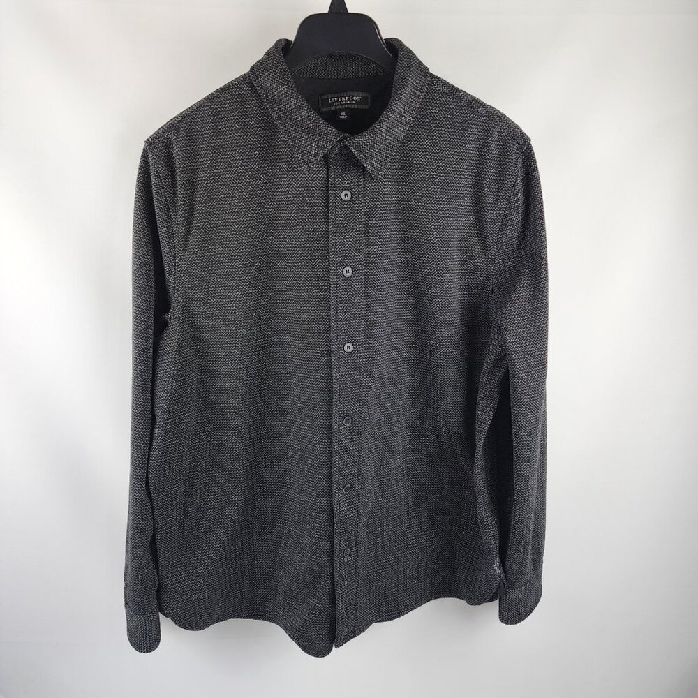 Liverpool Shirt Mens XL Black Los Angeles L/S Button Up LG944MW3